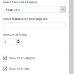 featured slider setting