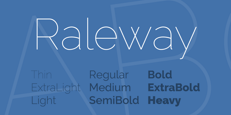 Raleway font