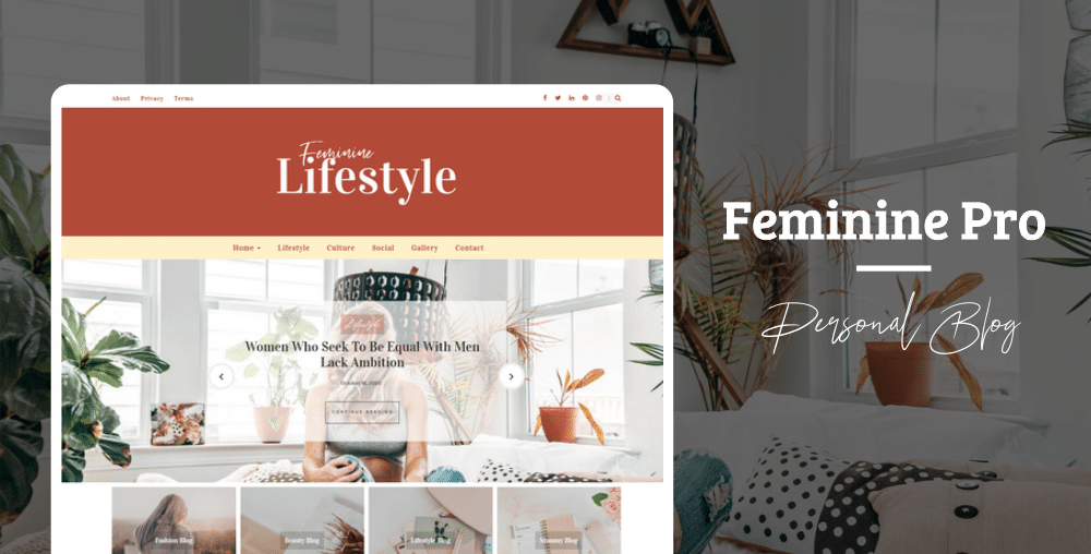 Feminine WordPress Theme