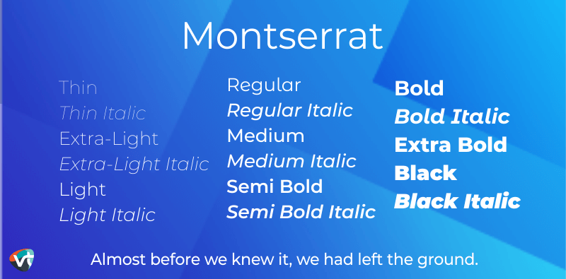 Montserrat Font Family