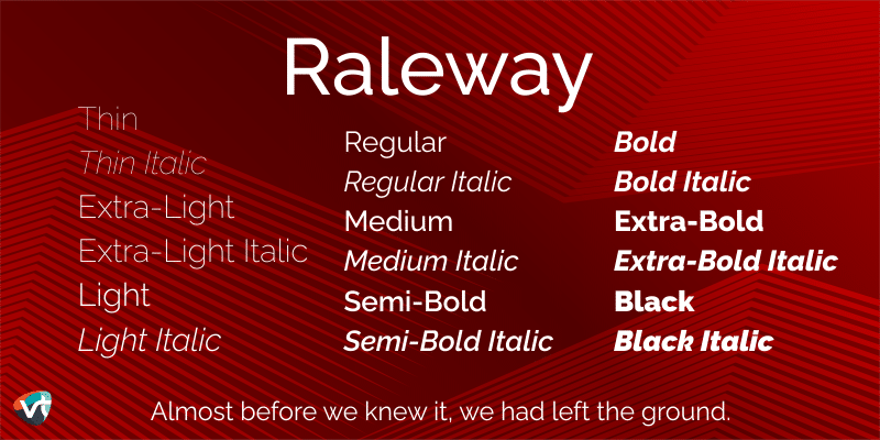 Raleway Font Family