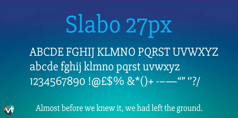 Slabo 27px Font Family