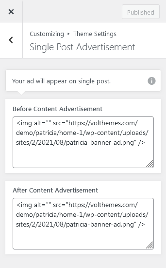 single post ads